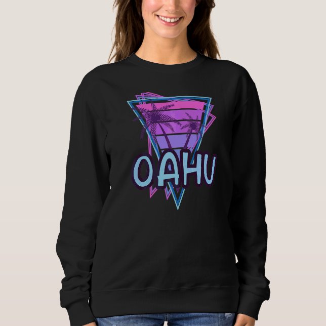 Oahu Vacation Vaporwave Ästhetik Sweatshirt (Vorderseite)