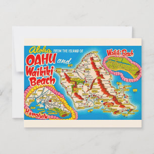 Oahu Wikiki Beach Karte