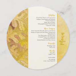 Oak-Blätter für die Herbstzeit Menükarte