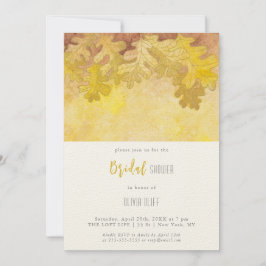 Oak-Blätter im Herbst Brautparty Einladung