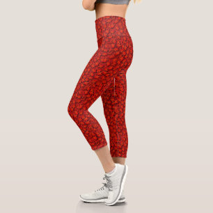 Oak Blätter Nature Art Pattern Capri Leggings