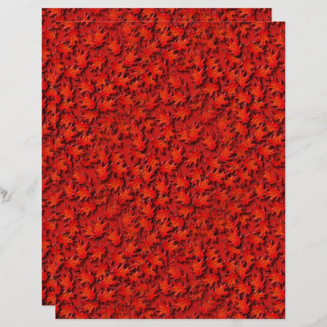 Oak Blätter Nature Art Pattern Scrapbook (Vorne/Hinten)