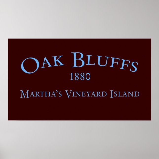Oak Bluffs Incorporated 1880 Poster (Vorne)