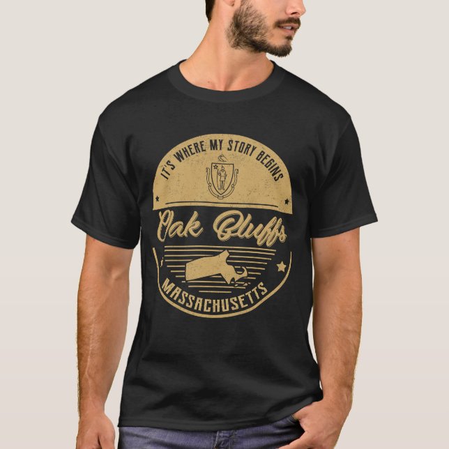 Oak Bluffs Massachusetts Hier beginnt meine Geschi T-Shirt (Vorderseite)