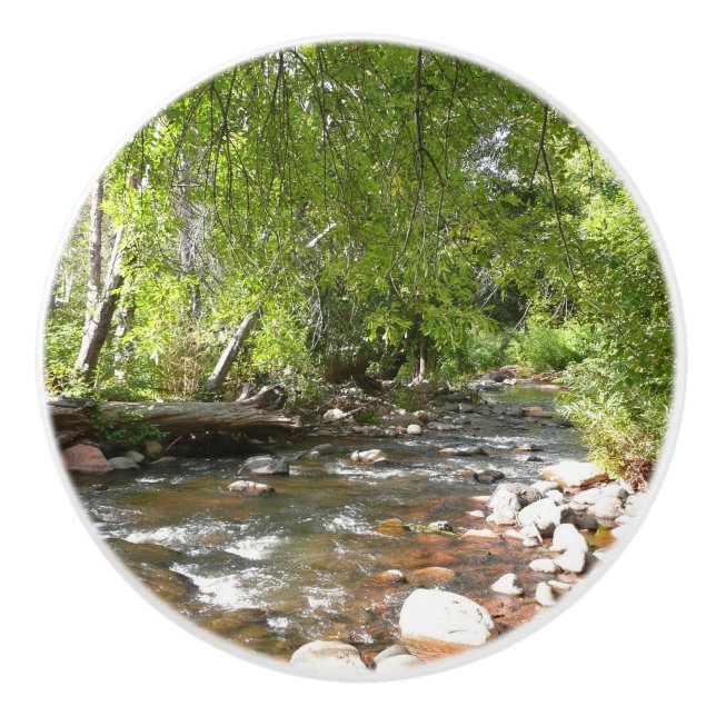 Oak Creek II in Sedona Arizona Naturfotografie Keramikknauf (Vorderseite)