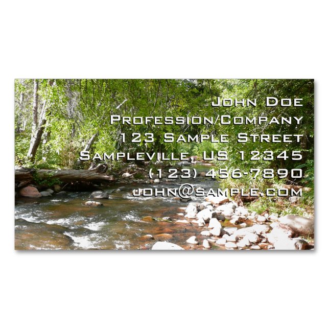 Oak Creek II in Sedona Arizona Naturfotografie Magnetische Visitenkarte (Vorderseite)