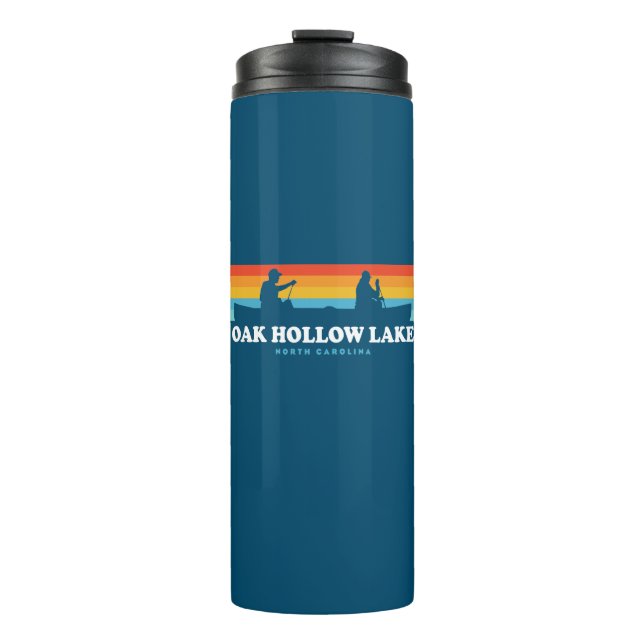 Oak Hollow Lake North Carolina Canoe Thermosbecher (Vorderseite)