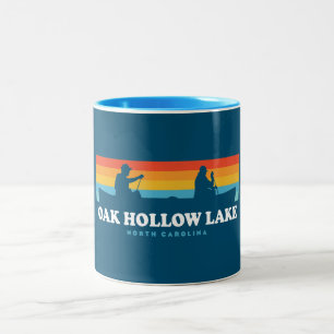 Oak Hollow Lake North Carolina Canoe Zweifarbige Tasse