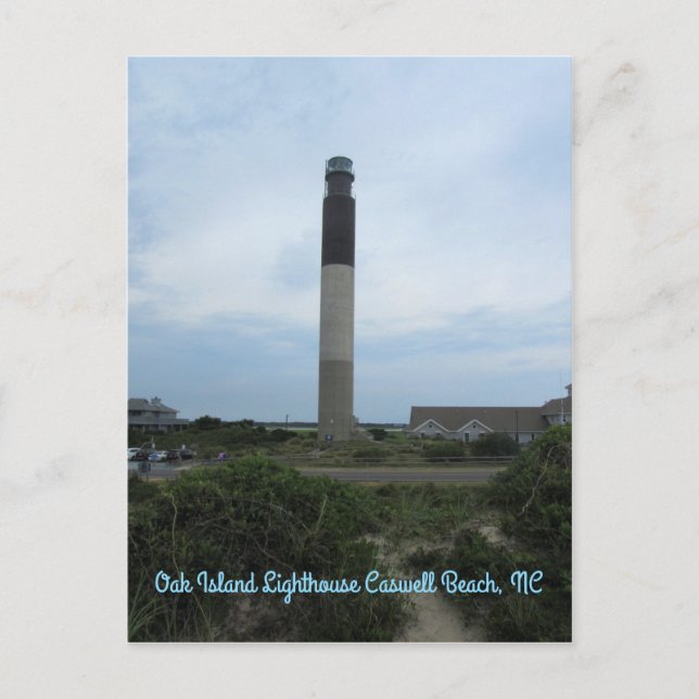 Oak Island Lighthouse Vertikale Postkarte (Vorderseite)