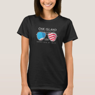 Oak Island Nc Sommersonnenbrille auf der vierten T-Shirt