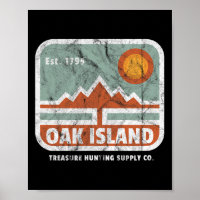 Oak Island Schatzsuche Vintag 1795 Karte