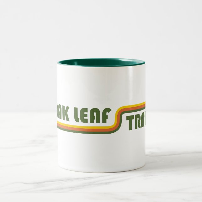 Oak Leaf Trail Wisconsin Zweifarbige Tasse (Mittel)