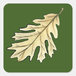Oak Leaf Watercolor Quadratischer Aufkleber
