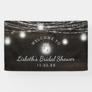 Oak Ridge Rustic Dark Wood Brautparty-Willkommen Banner