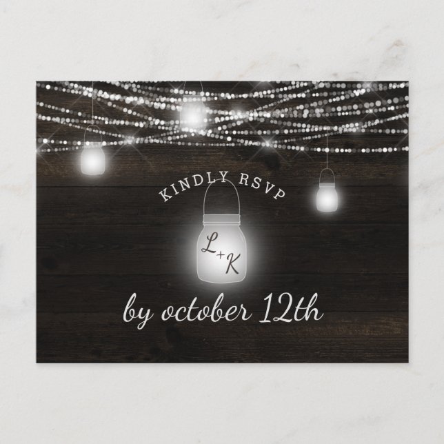 Oak Ridge Rustic Wood Wedding Meal Choice UAWG Postkarte (Vorderseite)