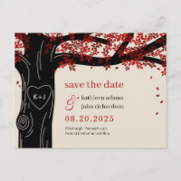 Oak Tree EDITABLE FARBE Save the Date Postcard