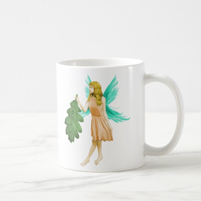 Oak Tree Fairy mit einem Eichenleaf Kaffeetasse (Rechts)