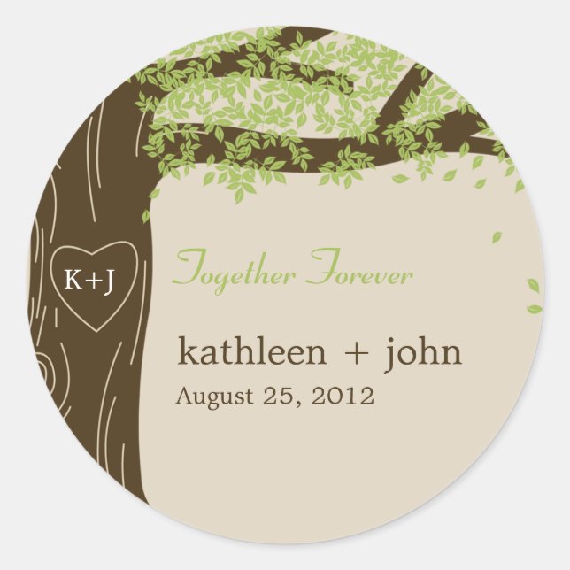 Oak Tree Favor Sticker (Vorderseite)