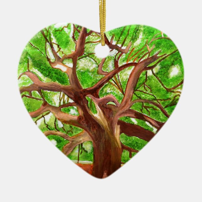 Oak Tree Keramik Ornament (Vorne)