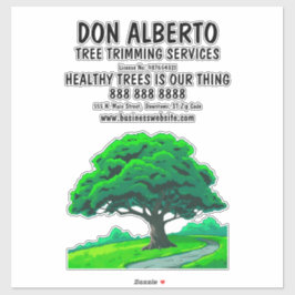Oak Tree Logo | Custom Tree Trimming Service Aufkleber