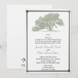 Oak Tree Plantation Hochzeitseinladung Einladung