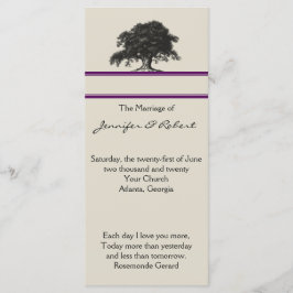 Oak Tree Plantation im Lila Hochzeitsprogramm Programm