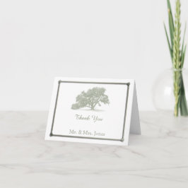Oak Tree Plantation Wedding Vielen Dank Dankeskarte