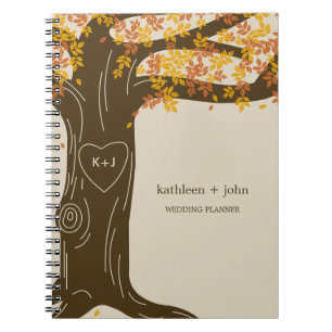 Oak Tree Wedding Planner Notebook - Orange Notizblock