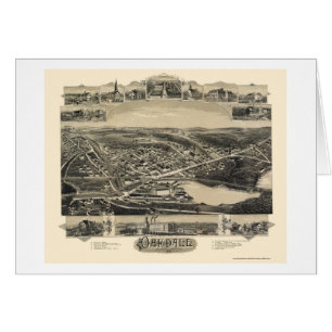 Oakdale, carte panoramique de mA - 1891