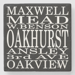 Oakhurst, Decatur Straßenschilder Steinuntersetzer