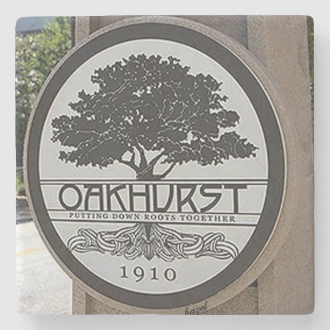 Oakhurst, Oakhurst Untersetzer, Oakhurst Decatur Steinuntersetzer (Vorderseite)