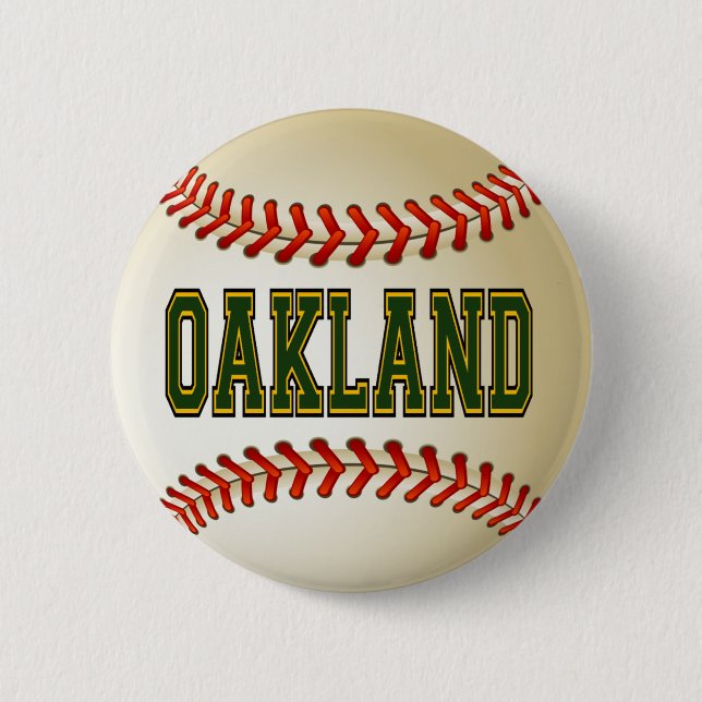 OAKLAND-BASEBALL BUTTON (Vorderseite)