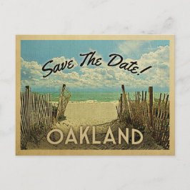 Oakland Beach Vintag Save the Date Ankündigungspostkarte