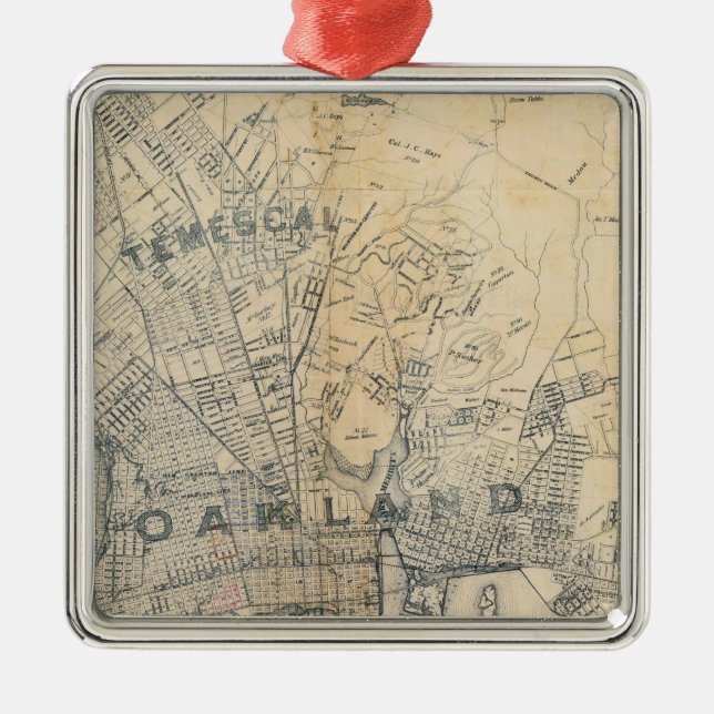 Oakland, Berkeley, Alameda Ornament Aus Metall (Vorne)