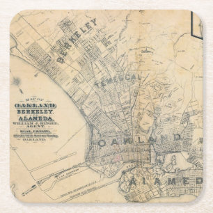 Oakland, Berkeley, Alameda Rechteckiger Pappuntersetzer