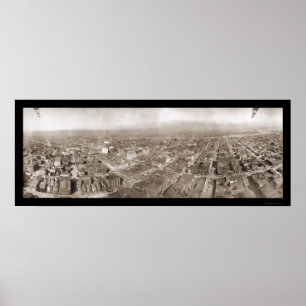 Oakland, CA Panorama Foto 1909 Poster
