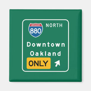 Oakland, CA-Verkehrsschild Magnet