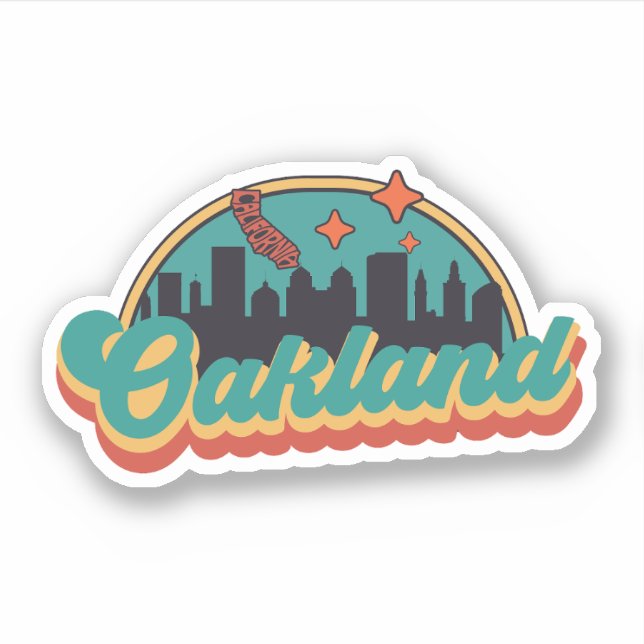 Oakland, California Aufkleber (Vorderseite)