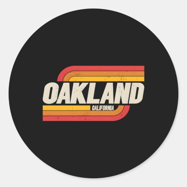 Oakland California Ca City Runder Aufkleber (Vorderseite)