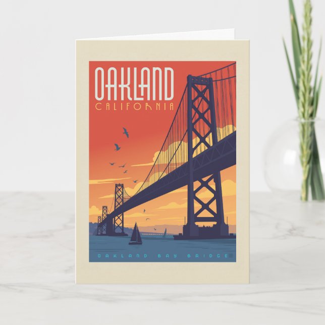 Oakland, California Karte (Vorderseite)