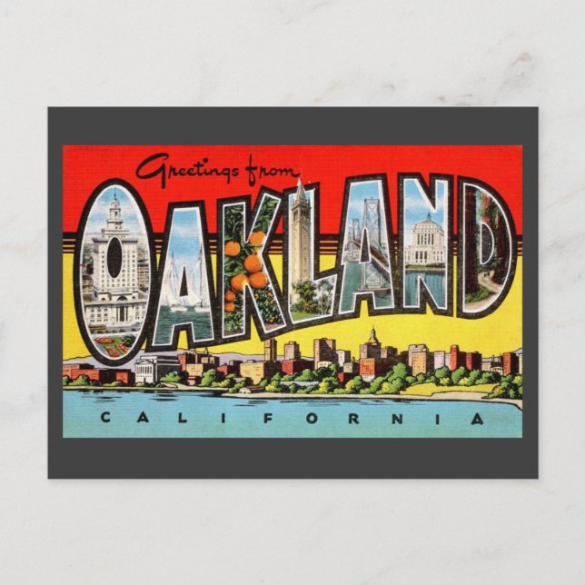 Oakland California Vintag Grußkarte Postkarte (Vorderseite)