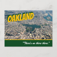 Oakland: "Da ist nichts." Stein Postkarte