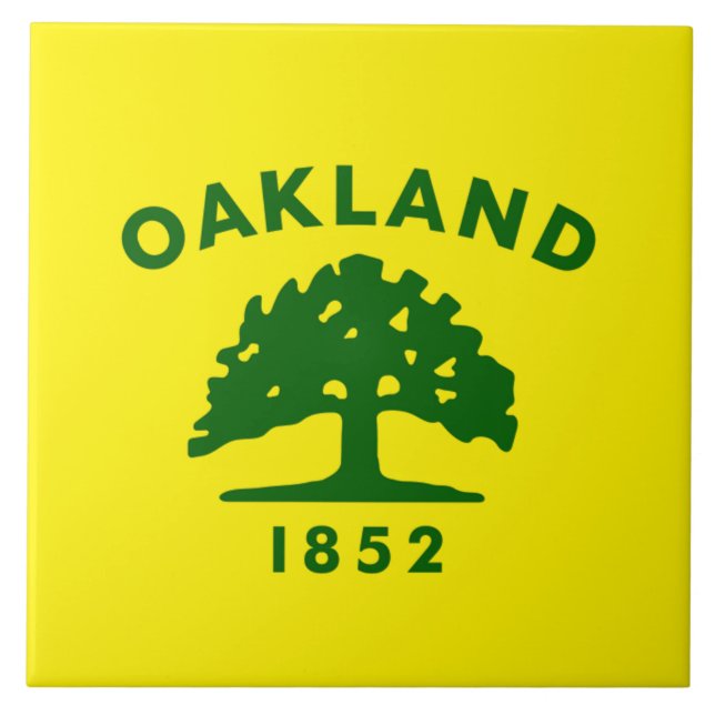Oakland-Flagge Fliese (Vorderseite)