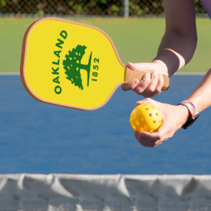 Oakland-Flagge, Kalifornien Pickleball Schläger