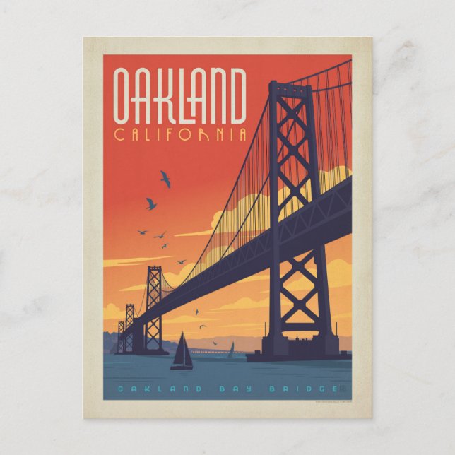 Oakland, Kalifornien Postkarte (Vorderseite)