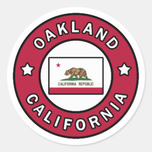 Oakland Kalifornien Runder Aufkleber