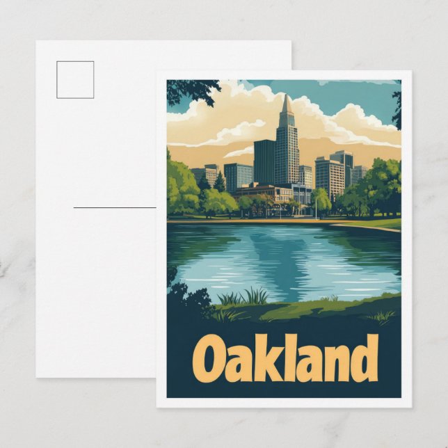 Oakland Kunst, Dichtung und Musik Postkarte (Vorne/Hinten)