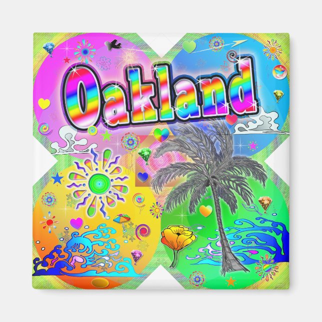 Oakland Quadro Seasons Magnet (Vorne)