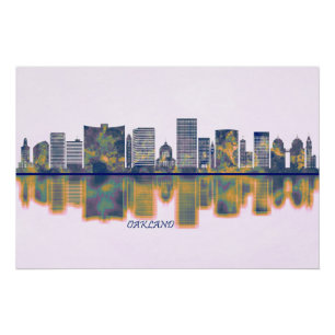 Oakland Skyline Poster