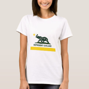 Oakland-Staats-Flagge (Licht) T-Shirt
